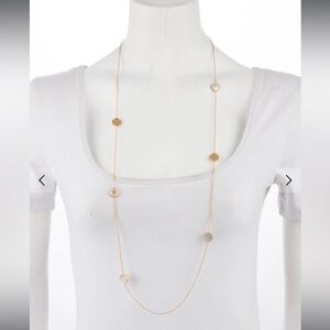 Tory Burch | Mother of Pearl Station Necklace | 38 inches